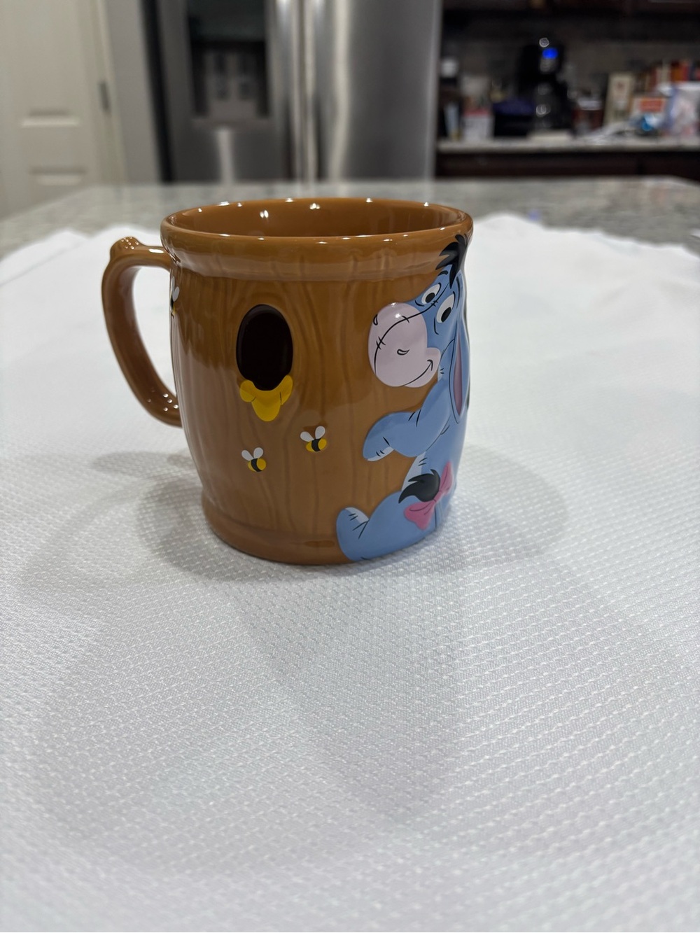 Disney Parks Eeyore Winnie the Pooh Tree Trunk Ceramic Coffee Mug 16oz